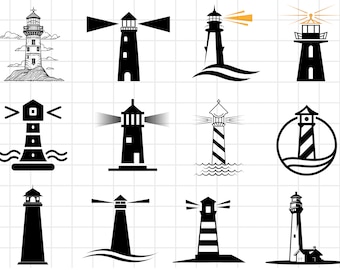 Lighthouse SVG Bundle , Lighthouse Bundle Svg, Lighthouse PNG, Lighthouse Cricut Silhouette, Ocean, Sea Svg, Lighthouse Clipart