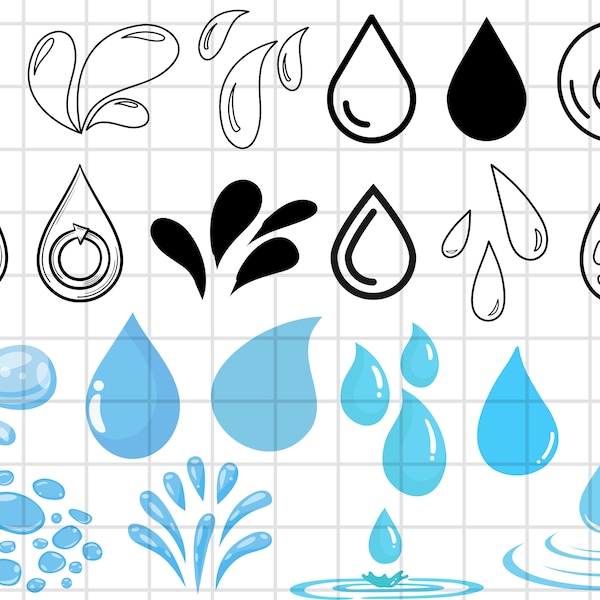 Water Droplet Svg Bundle, Water Drops Svg, Rain Drops Svg, Raining Svg, Rain Svg Water Droplet Cricut,Water Drop Vector, Water Drop Clip Art