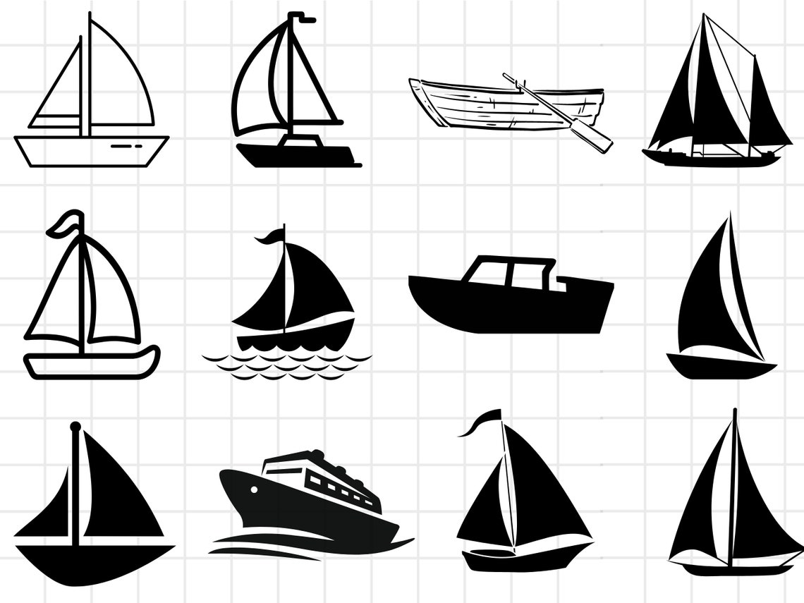 Boat SVG Bundle, Sail Boat Svg, Ship Svg, Speedboat Svg, Cruise Ship ...