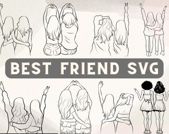 Best Friends SVG Bundle | Besties SVG | Friendship Day SVG | Friends forever Svg | Female friendship Svg | bff Svg | Friendship Clipar
