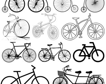 Bicycle Svg Bundle, Vintage Bike Svg, Bicycle Clipart, Bicycle Silhouette, Bicycle  Files for Cricut Silhouette, bike cycling png