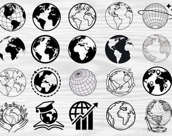 Globe Svg Bundle, Earth SVG, World Svg, World Globe Svg ,Snow Globe Svg Globe Cut Files, Globe SVG, Earth Day Svg,Planet Clipart , Globe Png