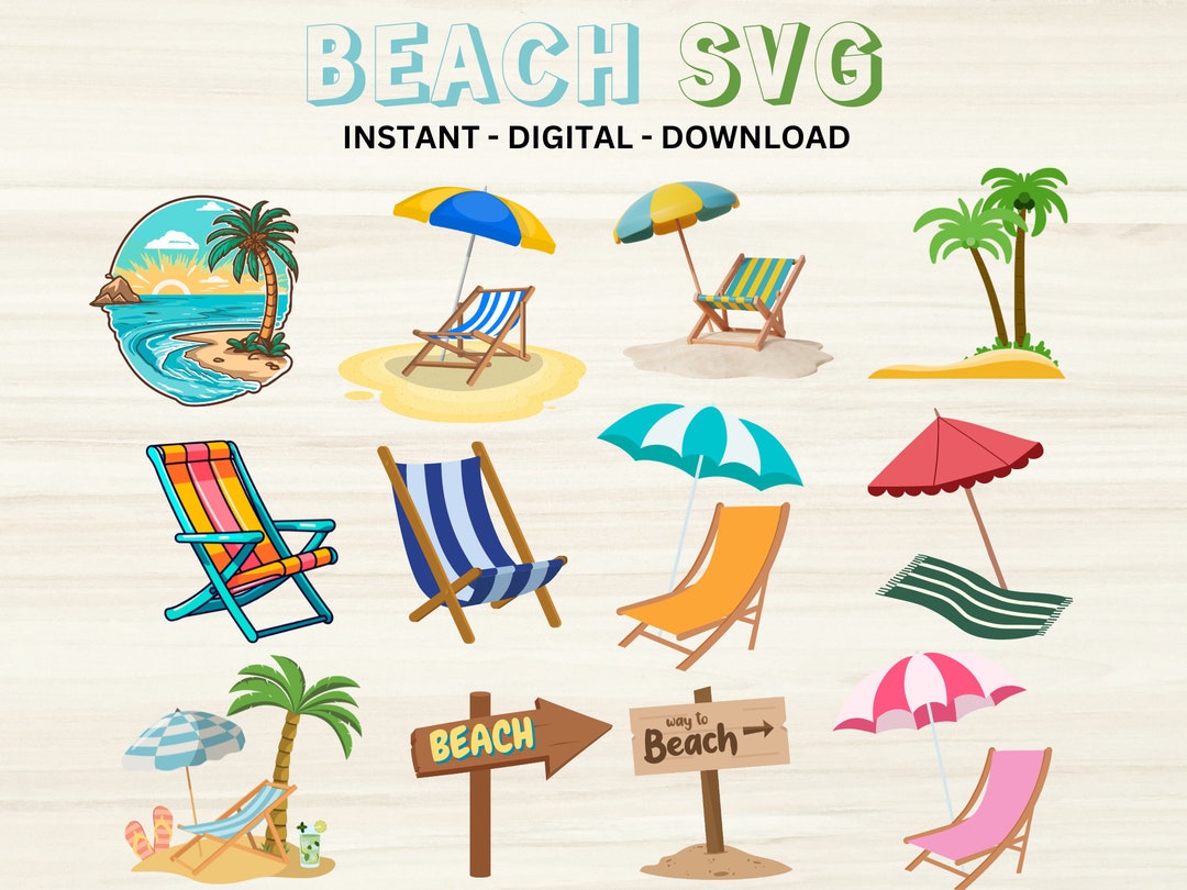 Summer Bundle Svg , Beach Svg Bundle , Summer Svg , Clipart , Files for ...