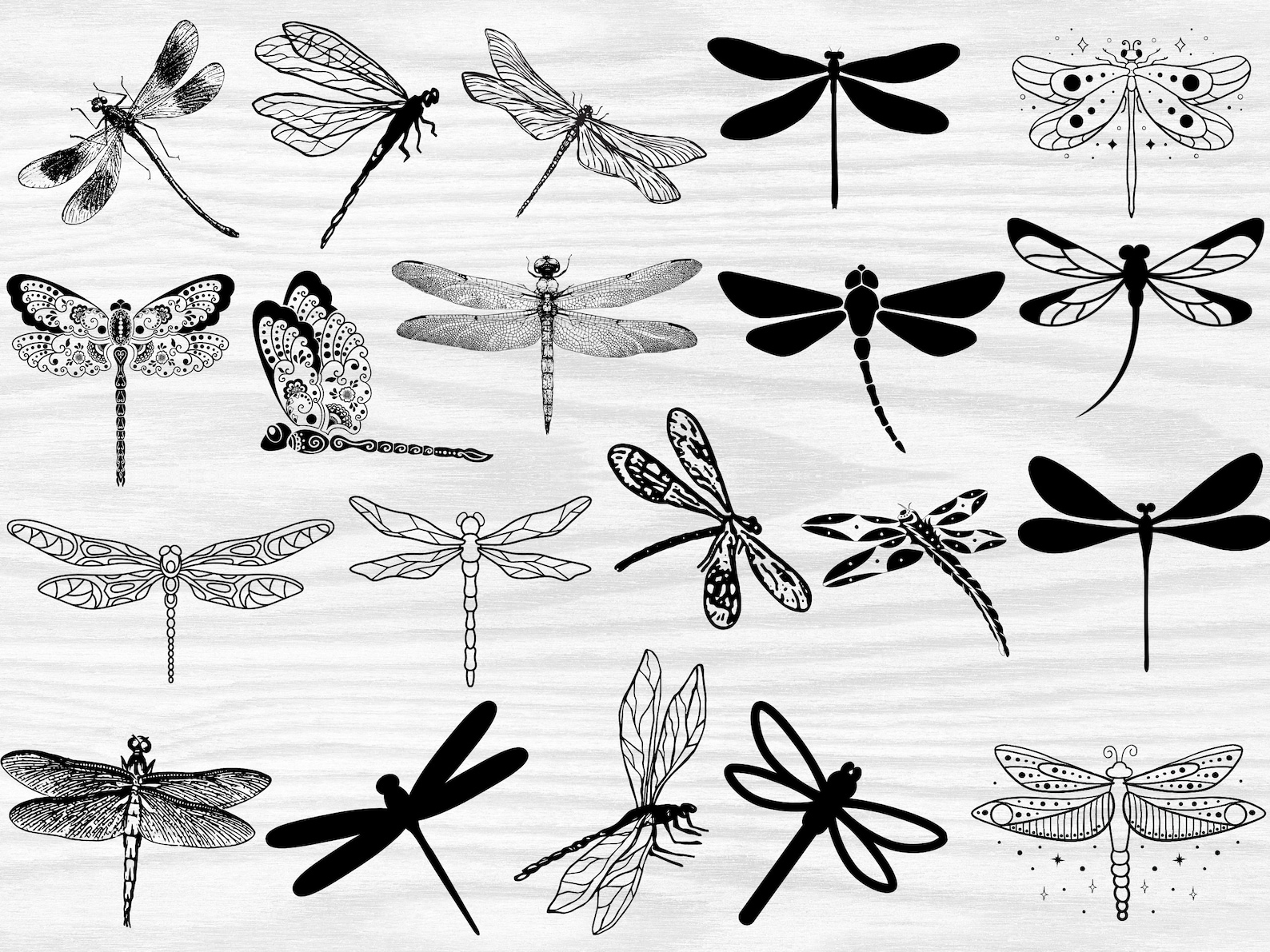 Dragonfly SVG Bundle , Dragonfly Png , Dragonfly Silhouette ,dragonfly ...