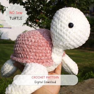 Turtle Crochet Pattern | Amigurumi Sea Turtle Patterns | No Sew Yarn Crochet | Crochet Animals | Plushies Crochet Pattern PDF | Small Size
