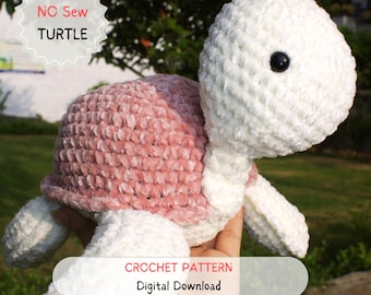 Turtle Crochet Pattern | Amigurumi Sea Turtle Patterns | No Sew Yarn Crochet | Crochet Animals | Plushies Crochet Pattern PDF | Small Size
