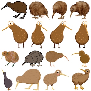 Kiwi Bird SVG Bundle, Kiwi cut files, Kiwi svg, New Zealand svg, Tropical Bird Svg, Bird Clipart, Kiwi Silhouette,Kiwi Bird files for cricut