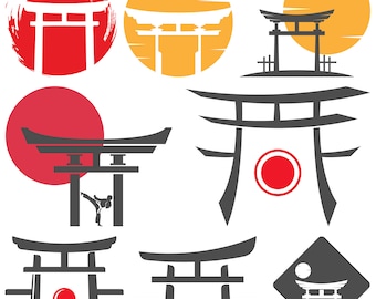 Torii Gate SVG Bundle, Torii Gate vector, Torii Gate outline, Torii Gate clipart, Torii Gate desgn, Chinese Gate svg, Japanese Torii