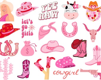 Best Cowgirl SVG Bundle, Cowgirl Boots Svg, Cowgirl Hat Svg, Let&#39;s Go Girls Svg, Disco Cowgirl Svg, Cowgirl Jpg, Western Svg, Horshshoe Png
