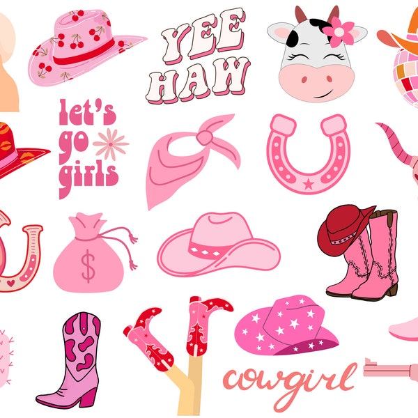 Best Cowgirl SVG Bundle, Cowgirl Boots Svg, Cowgirl Hat Svg, Let's Go Girls Svg, Disco Cowgirl Svg, Cowgirl Jpg, Western Svg, Horshshoe Png