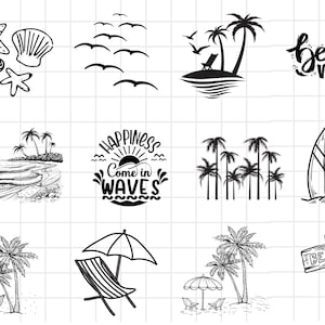 BEACH SVG Bundle, SUMMER Svg, Beach Clipart, Summer cut files for Cricut, Beach Life Svg , Best and high Quality Bundle , Beach Svg Png