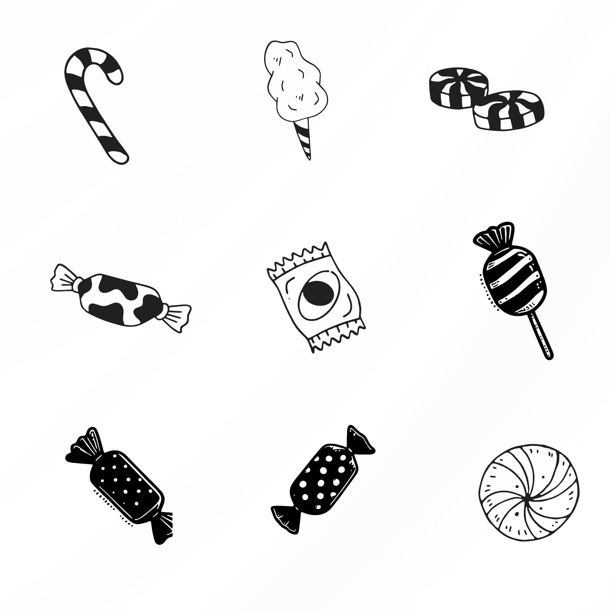 Candy Svg Bundle, Candy Clipart for Cricut, Sweet Treats Silhouette ...