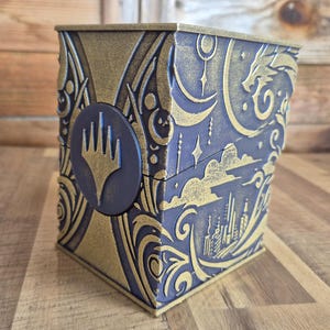 Aether City Magic: The Gathering Deckbox – Steampunk Hand Painted – Fits Commander 125 Sleeved Cards