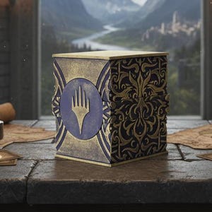 Magic: The Gathering Deckbox - Commander Deck box - Hand-Painted - Elegant Card Storage