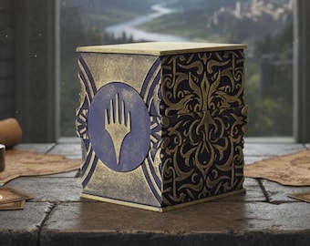 Magic: The Gathering Deckbox - Commander Deck box - Hand-Painted - Elegant Card Storage