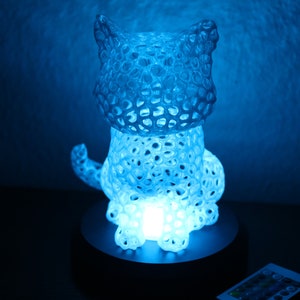 Tischlampe mit Farbvariation Felumi Cat – Dekorative Beleuchtung USB-Anschluss 3D-gedruckt für eine warme und einzigartige Atmosphäre