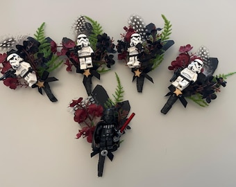 Star Wars Buttonhole Package: Stormtroopers & Darth Vader Bespoke Design