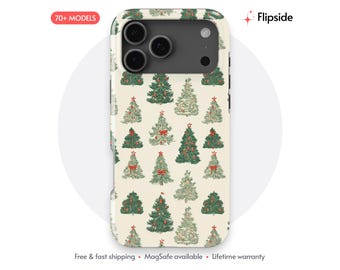 Sage Fir Ribbon Cream Repeat Phone Case, Tough Slim MagSafe, for iPhone Galaxy Pixel