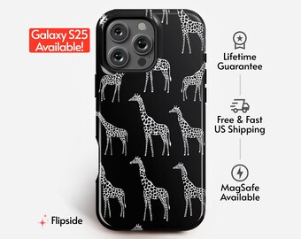 Giraffe Print Pattern Phone Case | Animal Kingdom Series | iPhone 14 15 16 Pro, Samsung Galaxy s24 s25 Ultra, Google Pixel 7 8 9 Pro +more