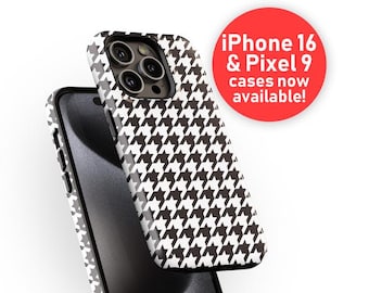 Hundtandsmönster mobilskal | Rutig serie | iPhone 13 14 15 16 Pro Max, Samsung Galaxy S23 S24, Google Pixel 7 8 9 Pro