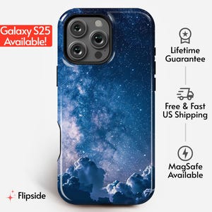 Starry Night Sky Phone Case | Dreamy Clouds Collection | iPhone 14 15 16 Pro, Samsung Galaxy s23 s24 s25 Ultra, Google Pixel 7 8 9 Pro +more