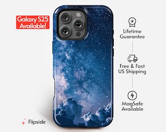 Capa de celular Starry Night Sky | Coleção Dreamy Clouds | iPhone 14 15 16 Pro, Samsung Galaxy s23 s24 s25 Ultra, Google Pixel 7 8 9 Pro +mais