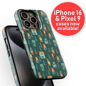 Winter Village Phone Case | Christmas Pattern Series | iPhone 14 15 16 Pro Max, Samsung Galaxy s23 s24, Google Pixel 7 8 9 Pro