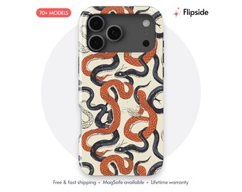 Mobilskal med ormskinnsmönster, tufft och tunt MagSafe-skal, för iPhone Galaxy Pixel