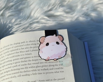 Leuke kawaii hamster magnetische bladwijzer hoekbladwijzer aangepaste bladwijzer esthetische bladwijzers paginahouder hoekpaginahouder boekenliefhebber bladwijzer