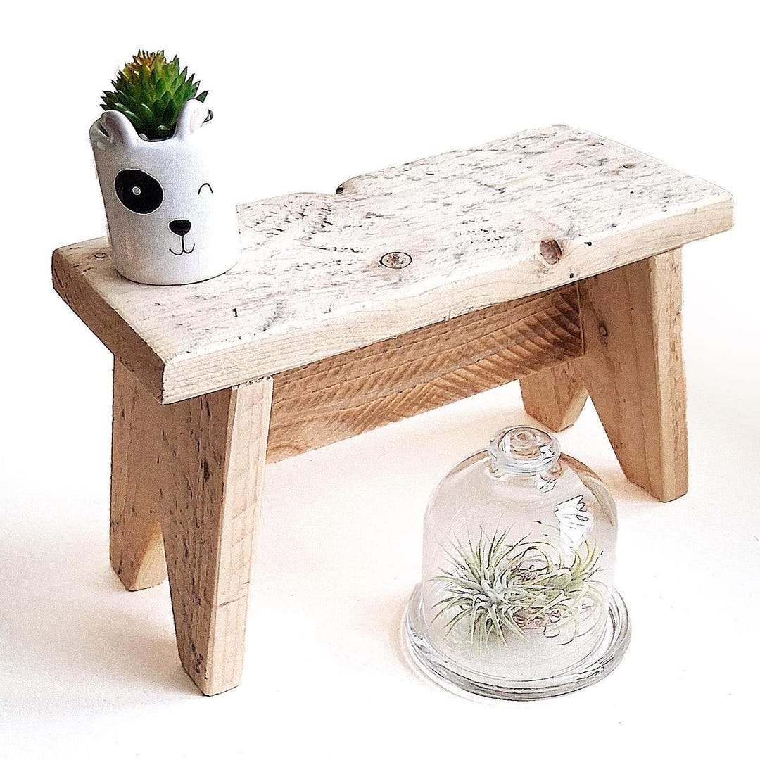 Handmade Wooden Stool | Rustic Plant Stand, Nursery Child Seat, Kitchen ...