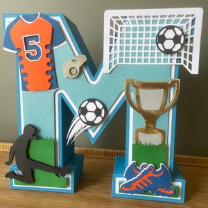3D Soccer Letter: Personalized Party Decor, Soccer Gift