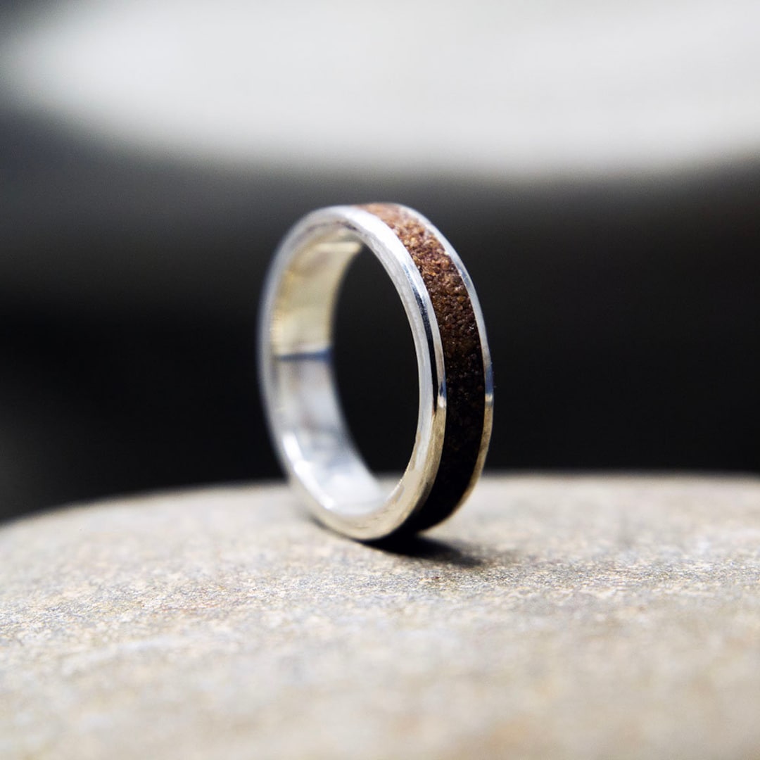 Sterling Silver Sand Ring: Custom Keepsake Jewellery - Etsy
