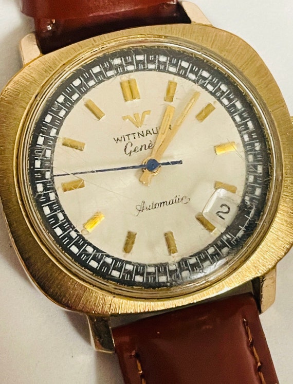 1960’s Wittnauer Geneve Automatic UFO Dial Rare - image 3