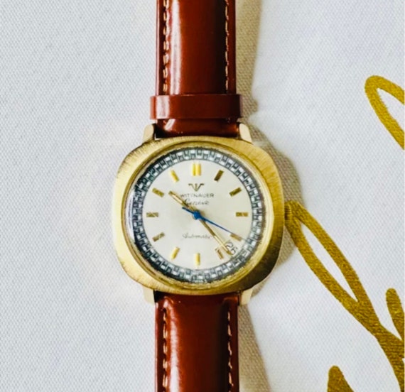 1960’s Wittnauer Geneve Automatic UFO Dial Rare - image 1