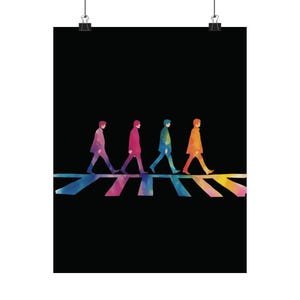 Abbey Road Poster Matte Vertical Poster Colorful Abbey Rd Poster Home Decor