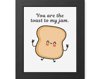 Retro Toast Print: Funny Kitchen Wall Art, Foodie Decor