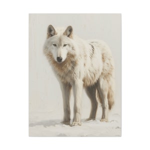 White Wolf Nature Photography Canvas Gallery Wraps Wolf Home Decor Animal Wall Art