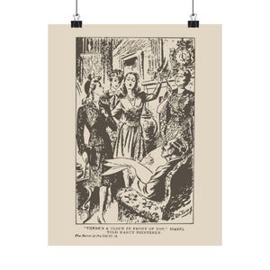 affiche d'illustration de livre Girl Sleuth vintage, affiche verticale mate pour les amateurs de lecture, impression d'art mural, décoration de salle de lecture rétro littéraire