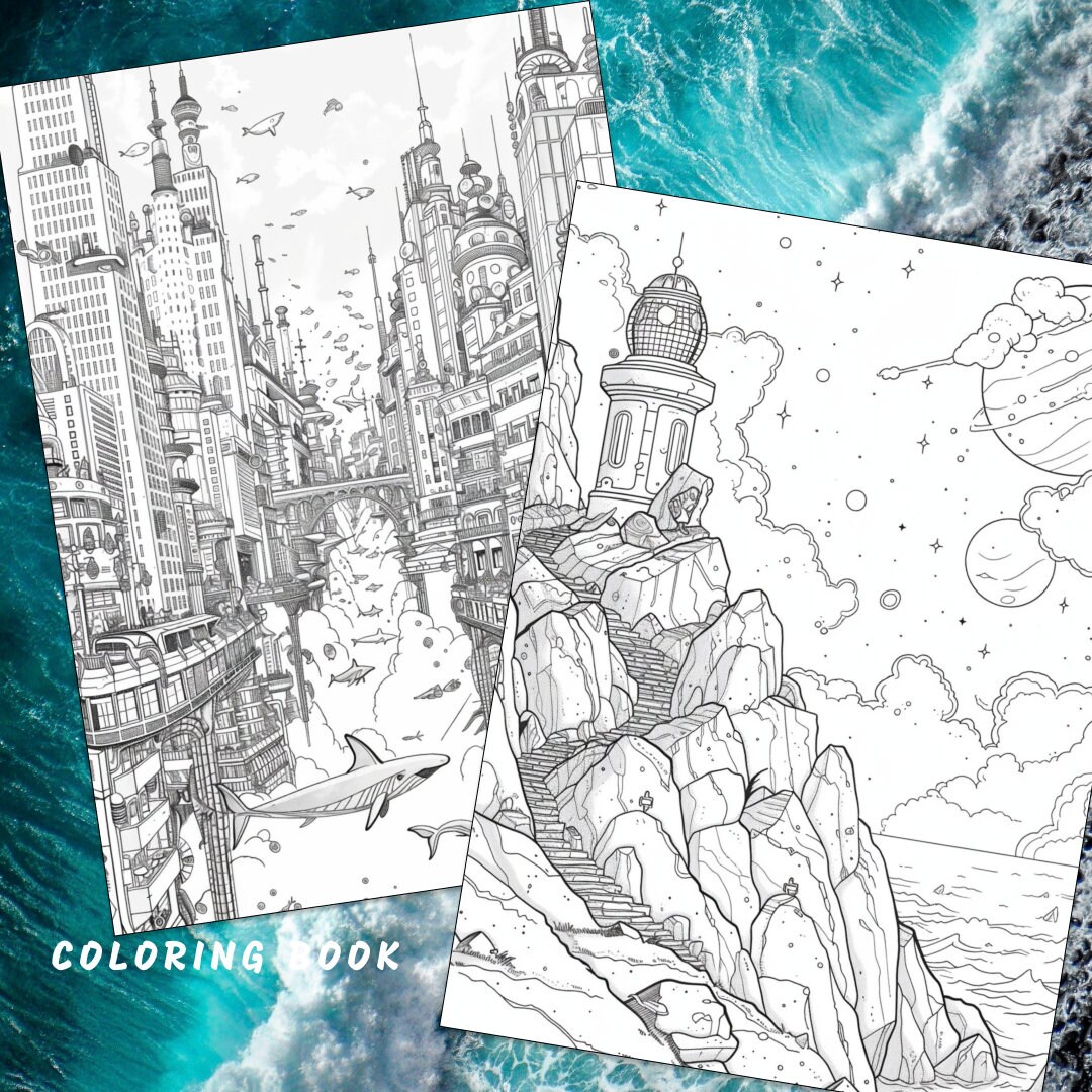 23 Mermaid Kingdom Coloring Page, Mermaid Coloring Book, Ocean Coloring ...