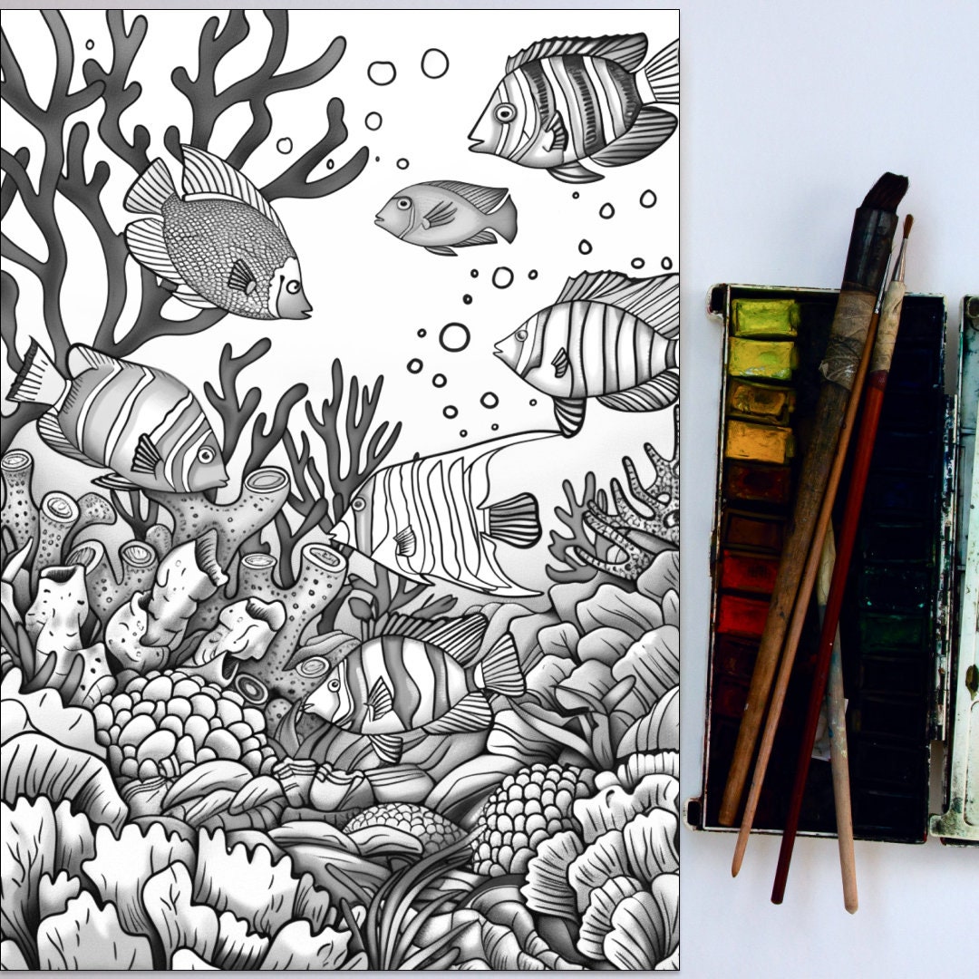 23 Mermaid Kingdom Coloring Page, Mermaid Coloring Book, Ocean Coloring ...