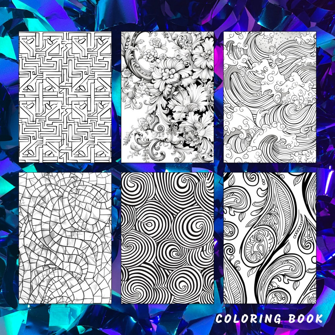23 Patterns Coloring Page, Mandala Coloring Book, Pattern Coloring Book ...