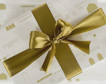 Islamic Impressions Gift Wrapping Paper | Elegant Islamic Gift Wrap for Ramadan, Eid Al-Fitr, Eid Al-Adha Celebrations | Party Favor Present