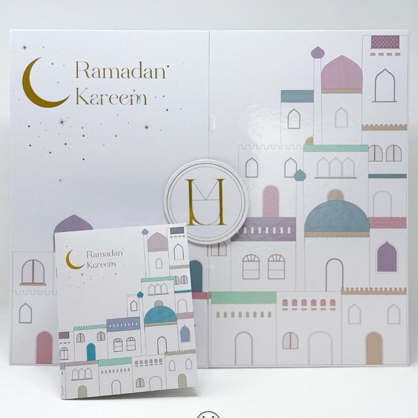 Ramadan Calendar Box (Advent Calendar) filled with Belgian cookies and comes with an activity booklet of daily good deeds!