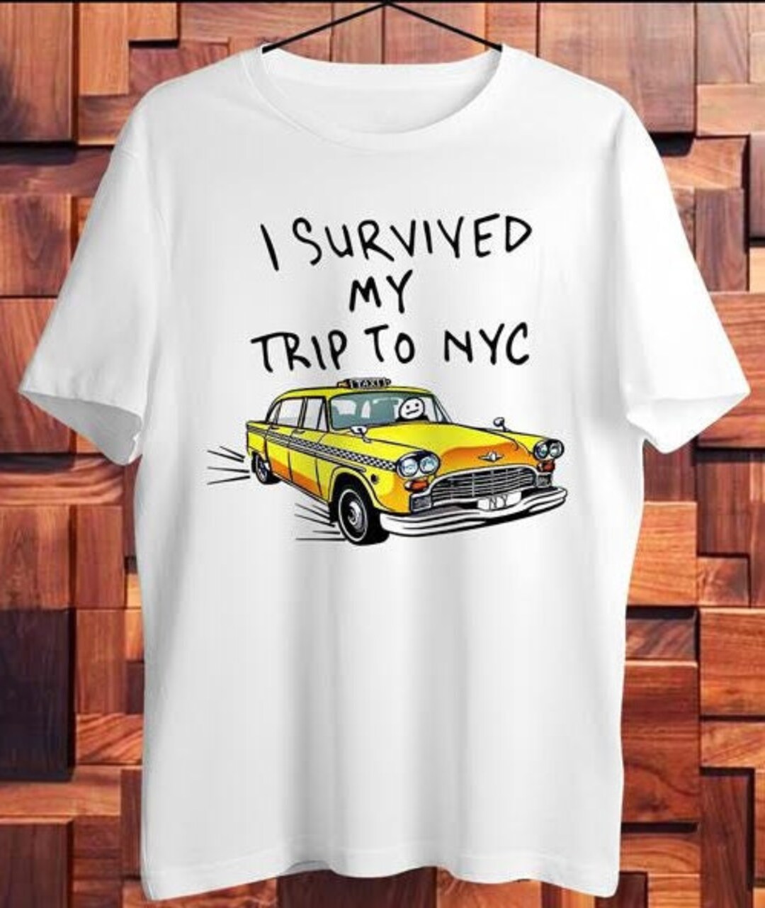 I Survived My Trip to NYC T Shirt Spider Tom New York City Yellow Taxi