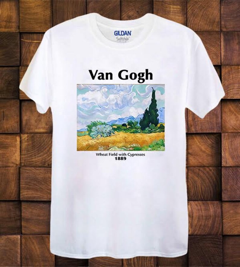 Vincent Van Gogh Tshirt Wheat Field With Cypresses Art T Shirt Ideal Gift Cult Tee T Shirt Etsy