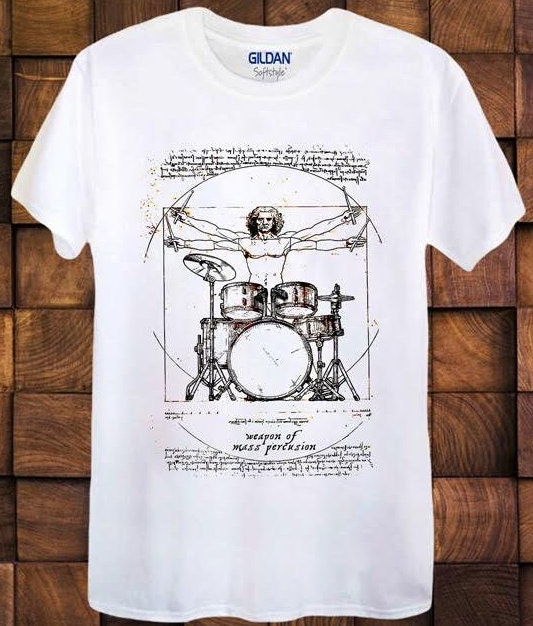 Maglietta Batterista - T-Shirt Con Stampa Percussionista Per Musicisti E Appassionati Di Musica - Foto 11