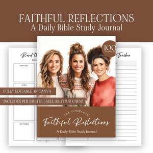 Christian Digital Planner Plr Resell Content, Bible Study Prayer Digital Planner Commercial Right, Bible Verse, Canva Template, Faith Based
