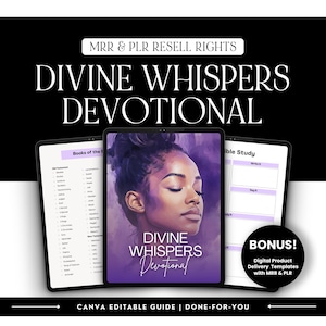 Bible Study Journal: Daily Devotional, Canva Template (MRR PLR)