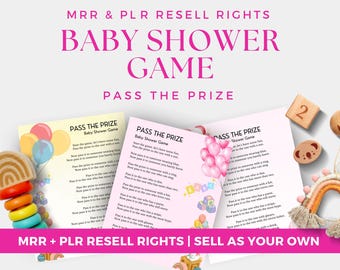 Pass the Prize Baby Shower Game: Canva Template (Digital Download)