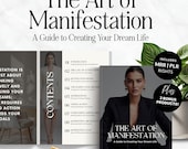 Manifestation Guide, Law of Attraction Workbook, Canva Template (MRR PLR) + 3 Bonuses